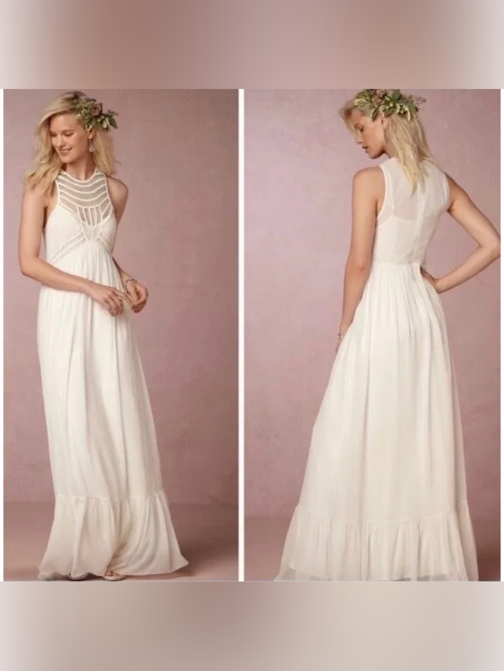 NWT Twelfth St by Cynthia Vincent × Anthropologie BHLDN Wedding Dress Boho Beach